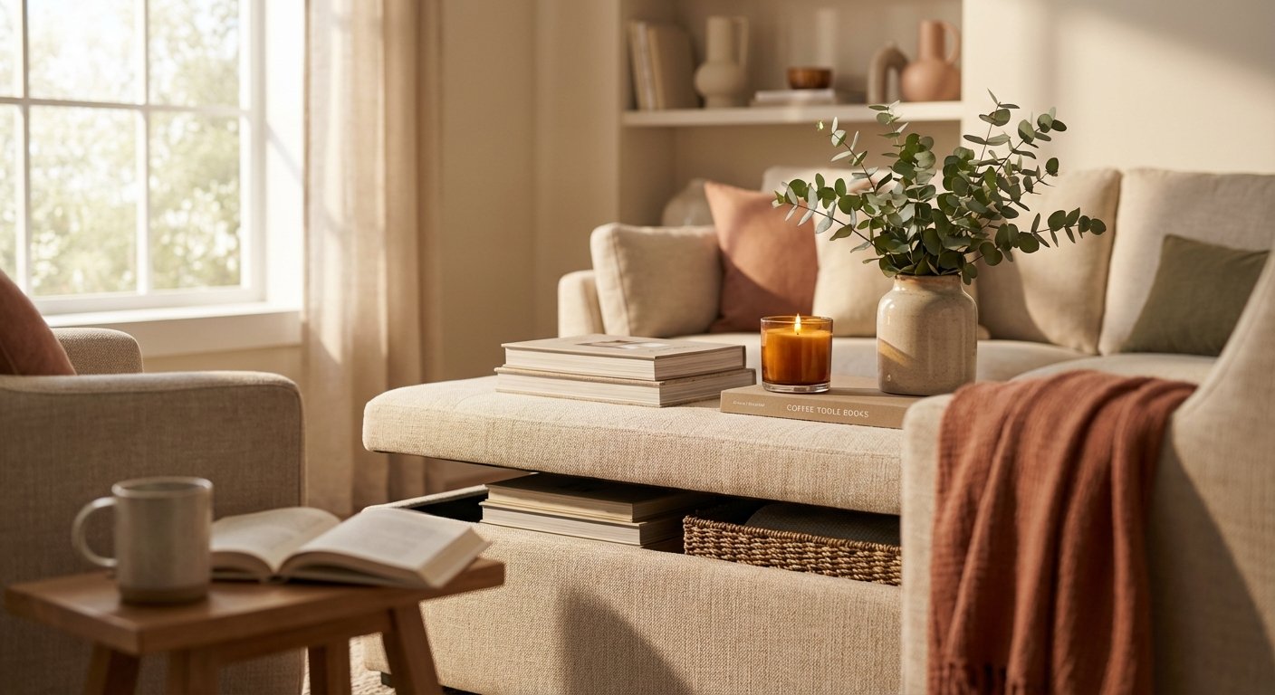 1. Ottoman Storage That Actually Looks Good