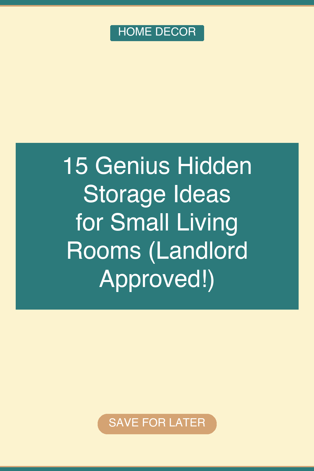 15 Genius Hidden Storage Ideas for Small Living Rooms (Landlord Approved!) | decorideadaily.com