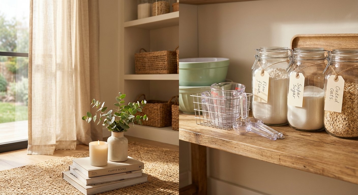 8. Create a Baking Station with Clear Measuring Tools and Labels