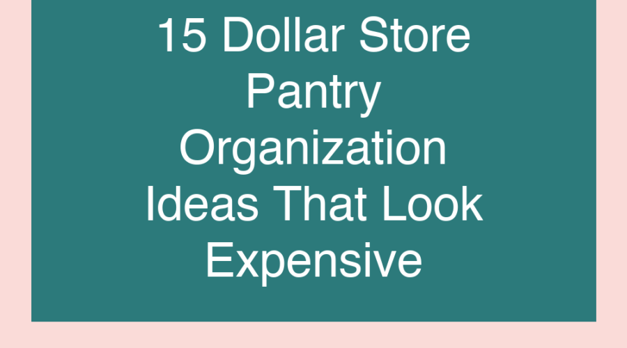 15 Dollar Store Pantry Organization Ideas That Look Expensive