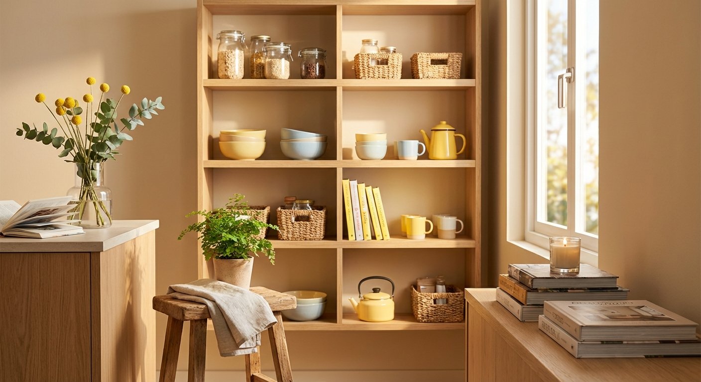 Create a Bright Kitchen Storage System for Small Spaces